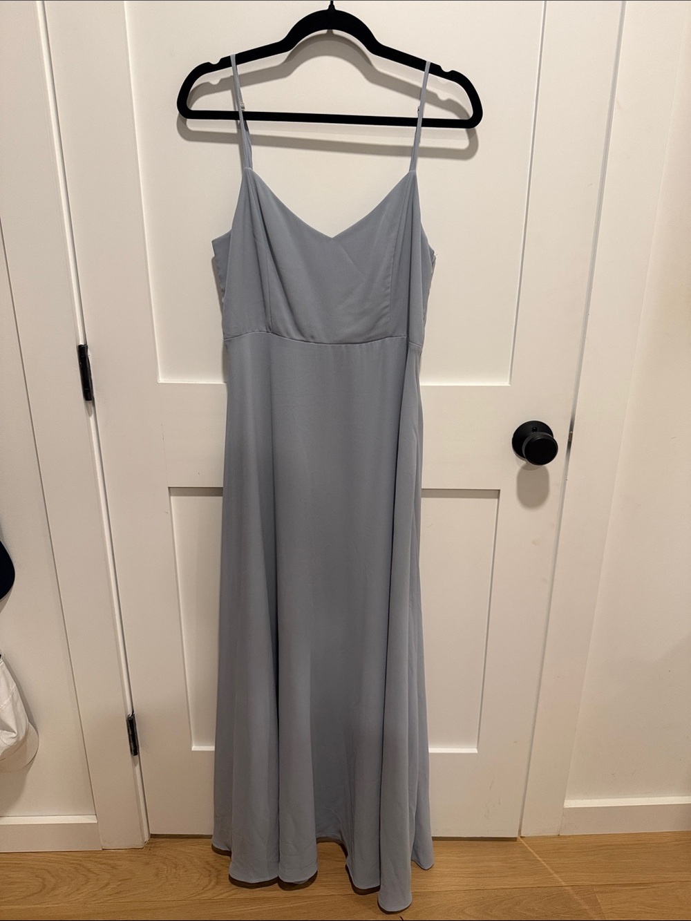 NWT Show Me Your MuMu Dusty Blue Spaghetti-Strap Maxi Dress